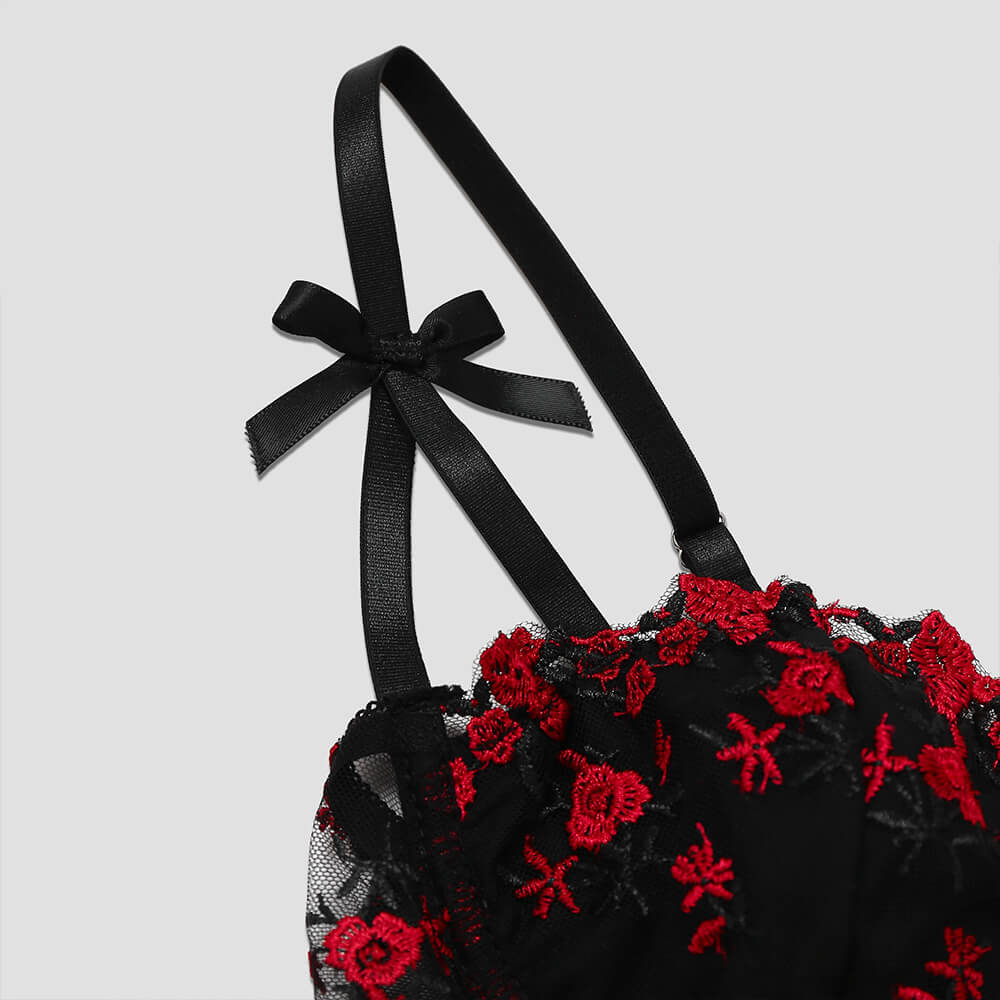 Top corto halter de poliéster sin espalda en forma de mariposa