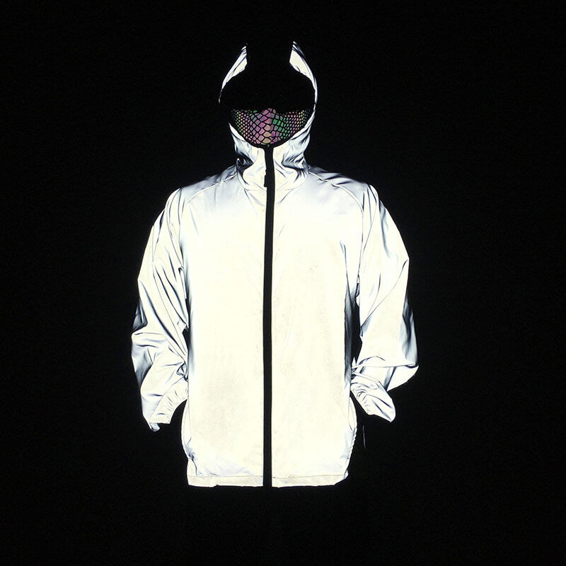 Mesh Patchwork Reflective Sports Jacket | Gthic.com