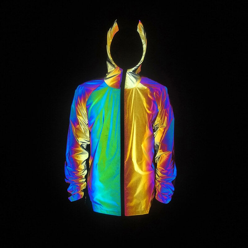 Mesh Patchwork Reflective Sports Jacket | Gthic.com