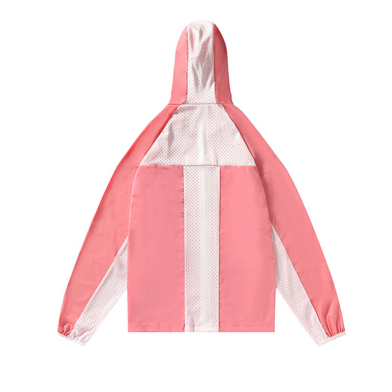 Chaqueta deportiva reflectante con patchwork de malla