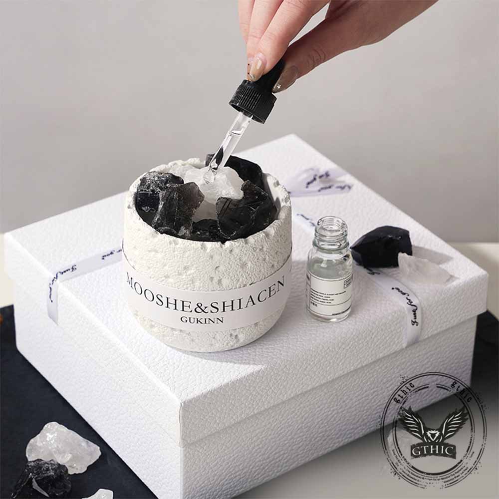 Meteorite Stone Textured Cup Essential Oil Figurine | Gthic.com