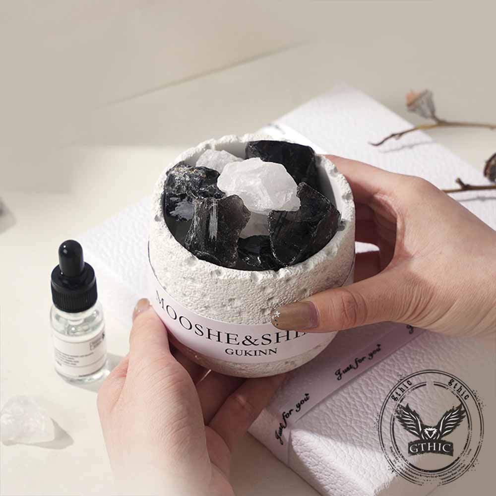 Meteorite Stone Textured Cup Essential Oil Figurine | Gthic.com