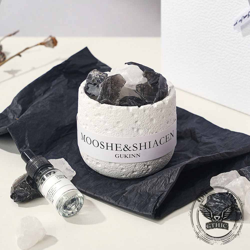 Meteorite Stone Textured Cup Essential Oil Figurine | Gthic.com