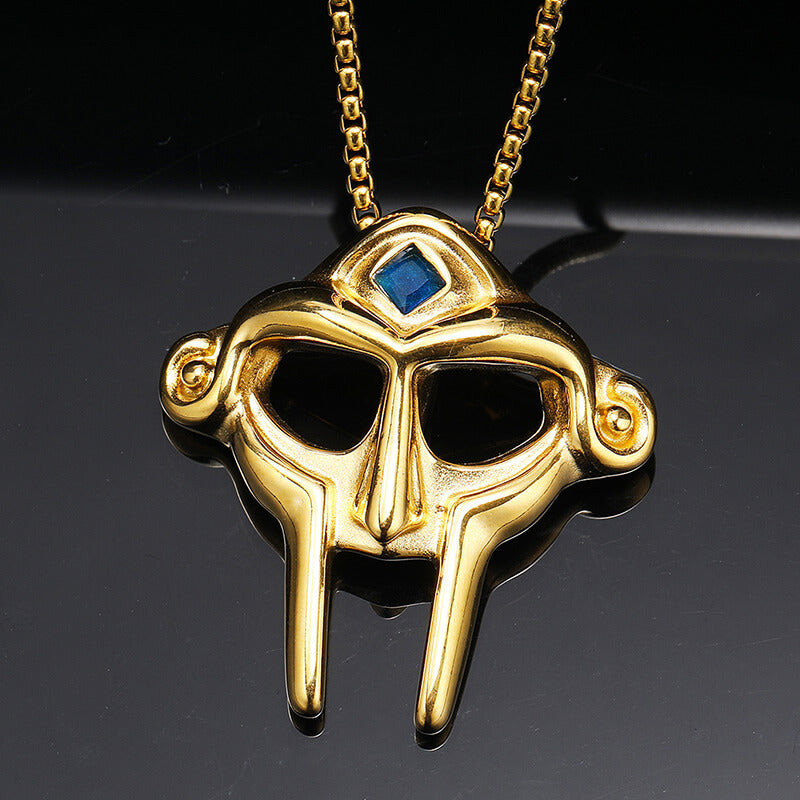 MF DOOM Mask Design Gem Stainless Steel Pendant