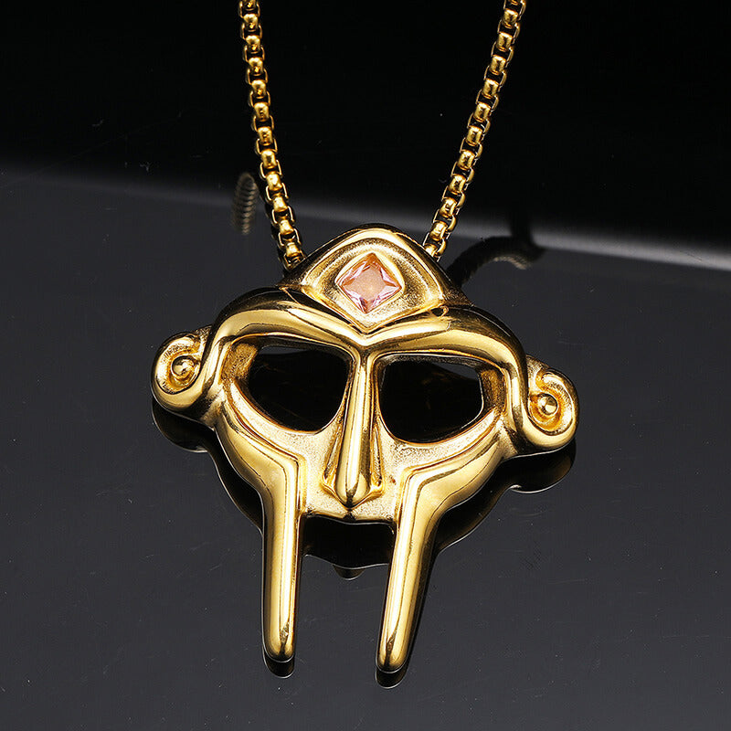 MF DOOM Mask Design Gem Stainless Steel Pendant