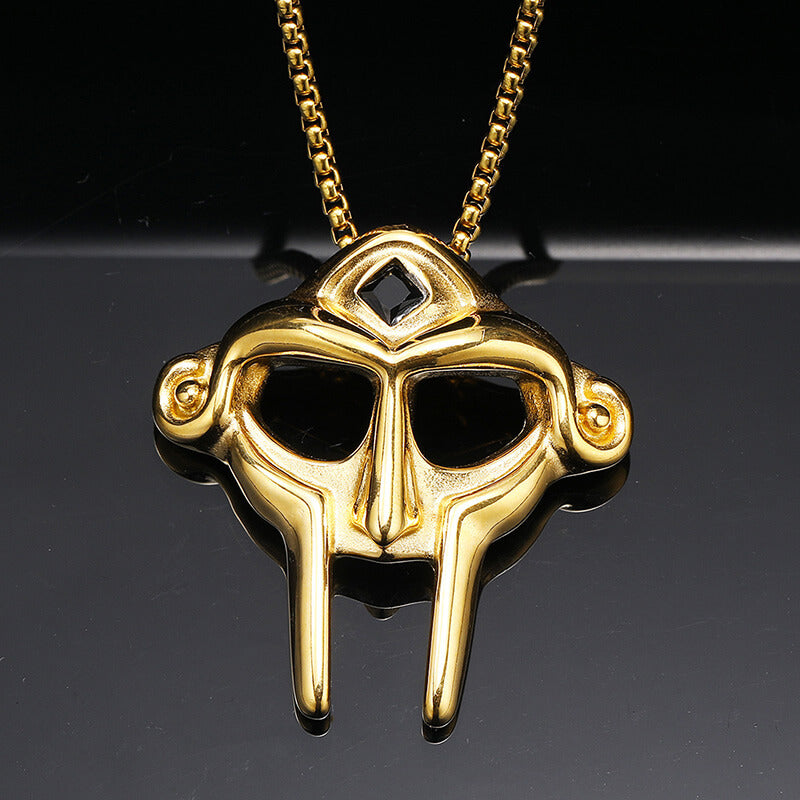 MF DOOM Mask Design Gem Stainless Steel Pendant