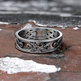 Minimalism Hollow Stainless Steel Band Ring | Gthic.com