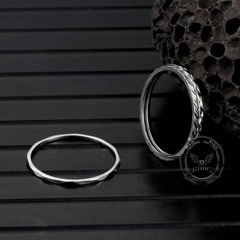 Minimalist 3Pcs Stainless Steel Stackable Ring Set