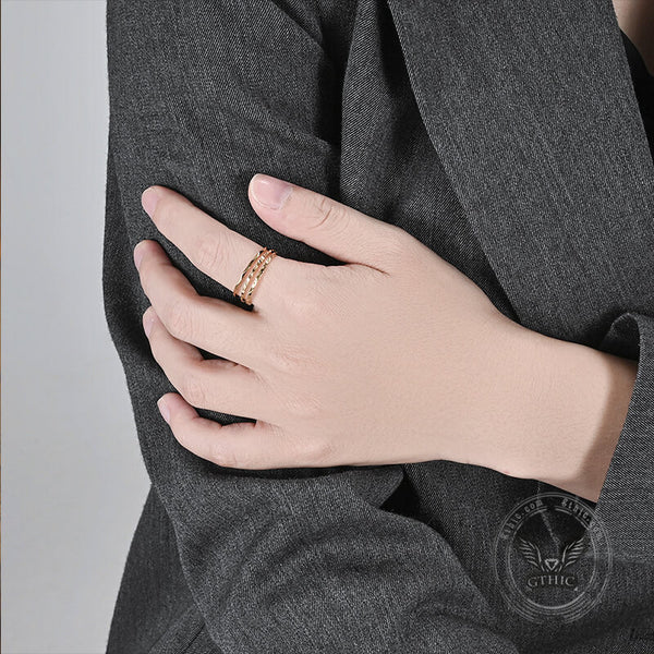 Minimalist 3Pcs Stainless Steel Stackable Ring Set