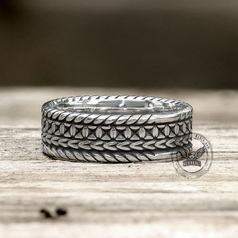 Minimalist Braided Stainless Steel Band Ring | Gthic.com