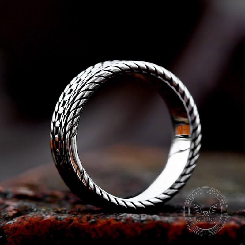 Minimalist Braided Stainless Steel Band Ring | Gthic.com