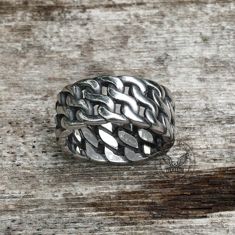 Minimalist Chain Style Stainless Steel Ring | Gthic.com