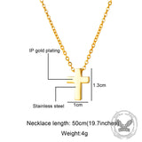 Minimalist Cross Stainless Steel Necklace