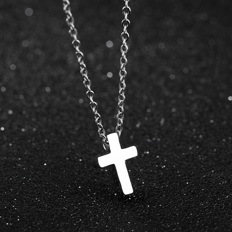 Minimalist Cross Stainless Steel Necklace | Gthic.com