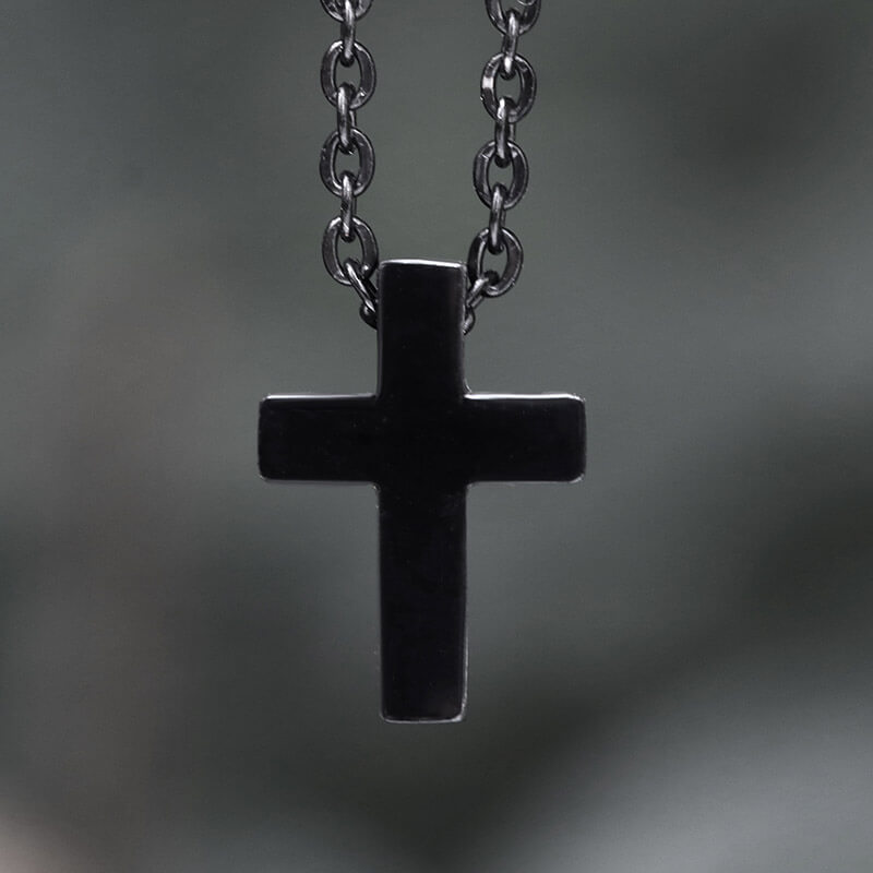 Minimalist Cross Stainless Steel Necklace | Gthic.com