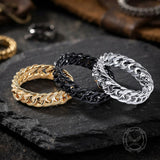 Minimalist Double Weave Chain Stainless Steel Ring | Gthic.com