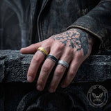Minimalist Frosted Stainless Steel Spinner Ring | Gthic.com