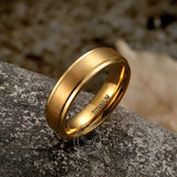Minimalist Gold Color Titanium Band Ring | Gthic.com