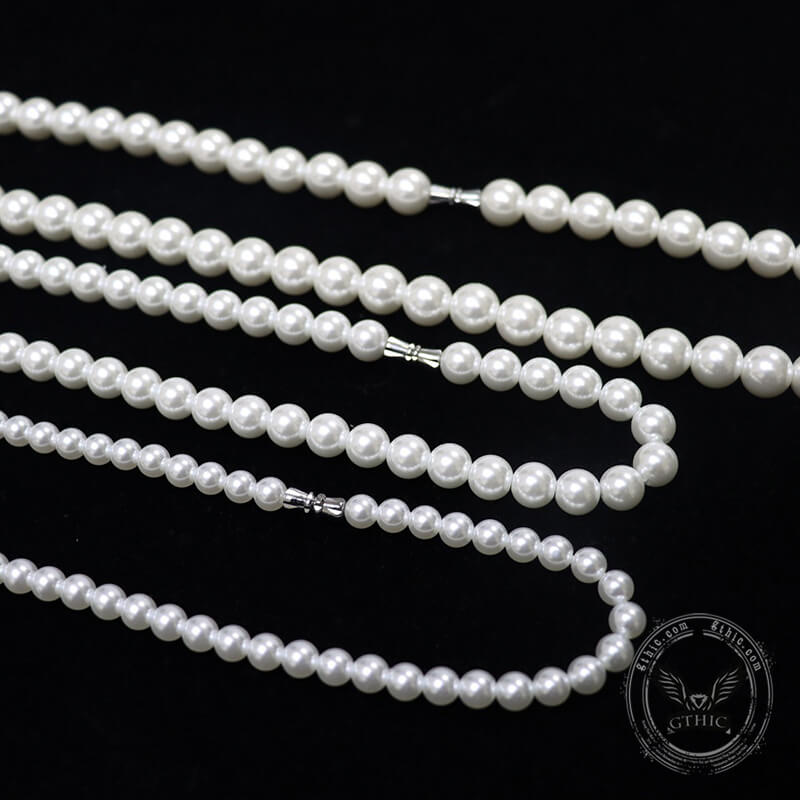 Minimalist Hip Hop Pearl Necklace | Gthic.com