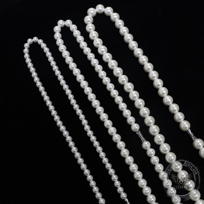 Minimalist Hip Hop Pearl Necklace