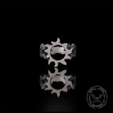 Minimalist Hollow Sun Moon Star Sterling Silver Ring