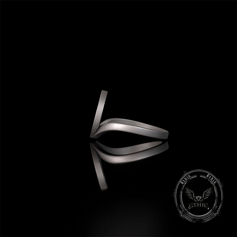 Minimalist Hollow Sun Moon Star Sterling Silver Ring