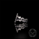 Minimalist Hollow Sun Moon Star Sterling Silver Ring