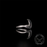 Minimalist Hollow Sun Moon Star Sterling Silver Ring