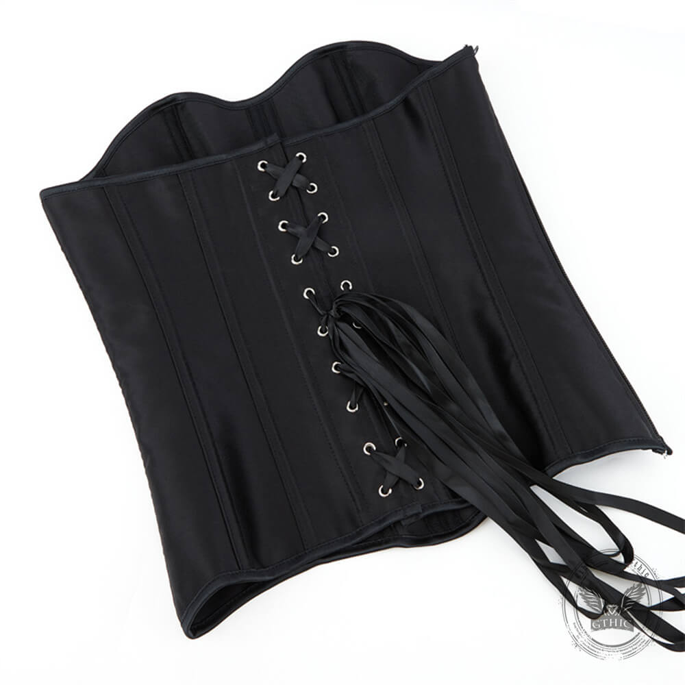 Top corsé con cuello halter y cordones vintage