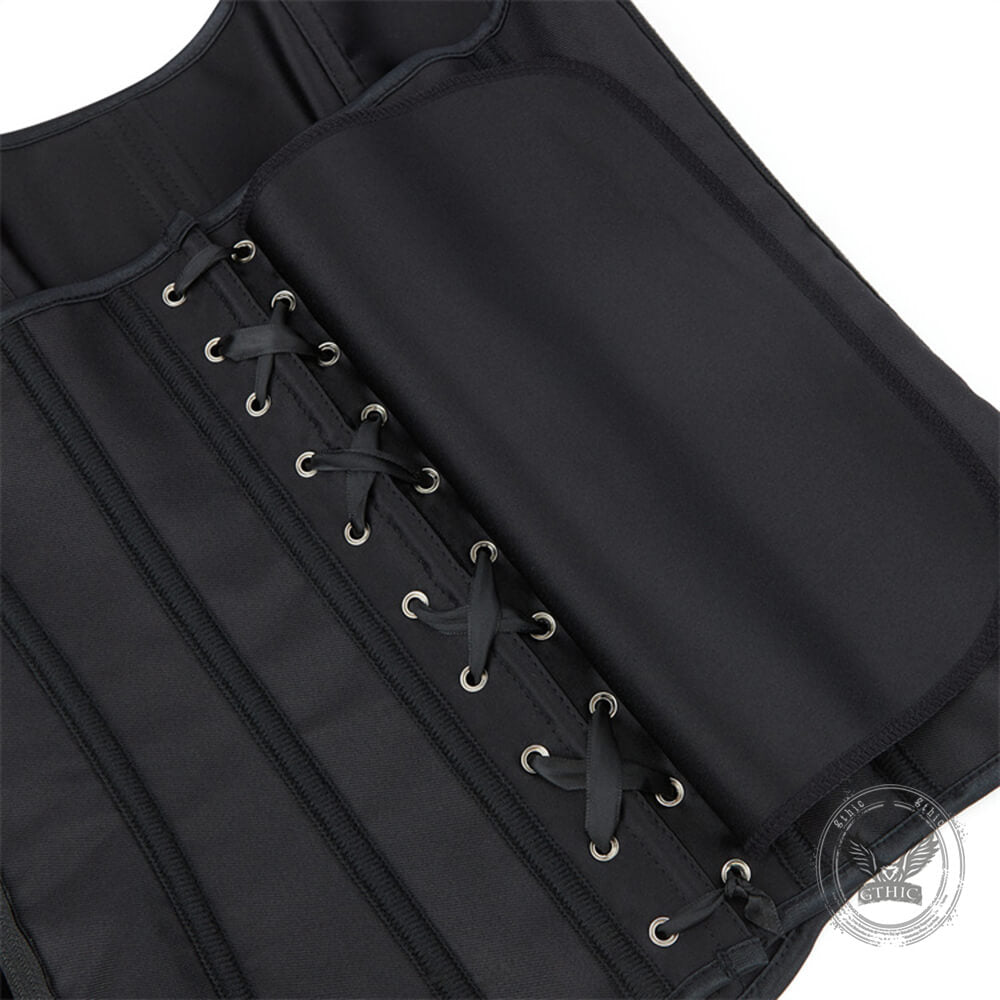 Top corsé con cuello halter y cordones vintage