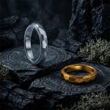 Minimalist Rhombus Faceted Stainless Steel Spinner Ring | Gthic.com