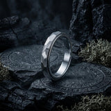 Minimalist Rhombus Faceted Stainless Steel Spinner Ring | Gthic.com