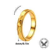 Minimalist Rhombus Faceted Stainless Steel Spinner Ring