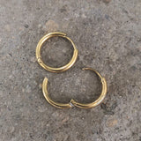 Minimalist Round Stainless Steel Hoop Earrings