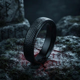 Minimalist Snake-Scale Stainless Steel Couple Ring