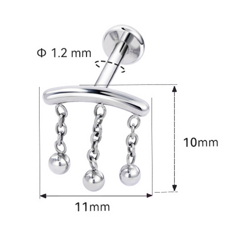 Minimalist Tassel Chain G23 Titanium Piercing