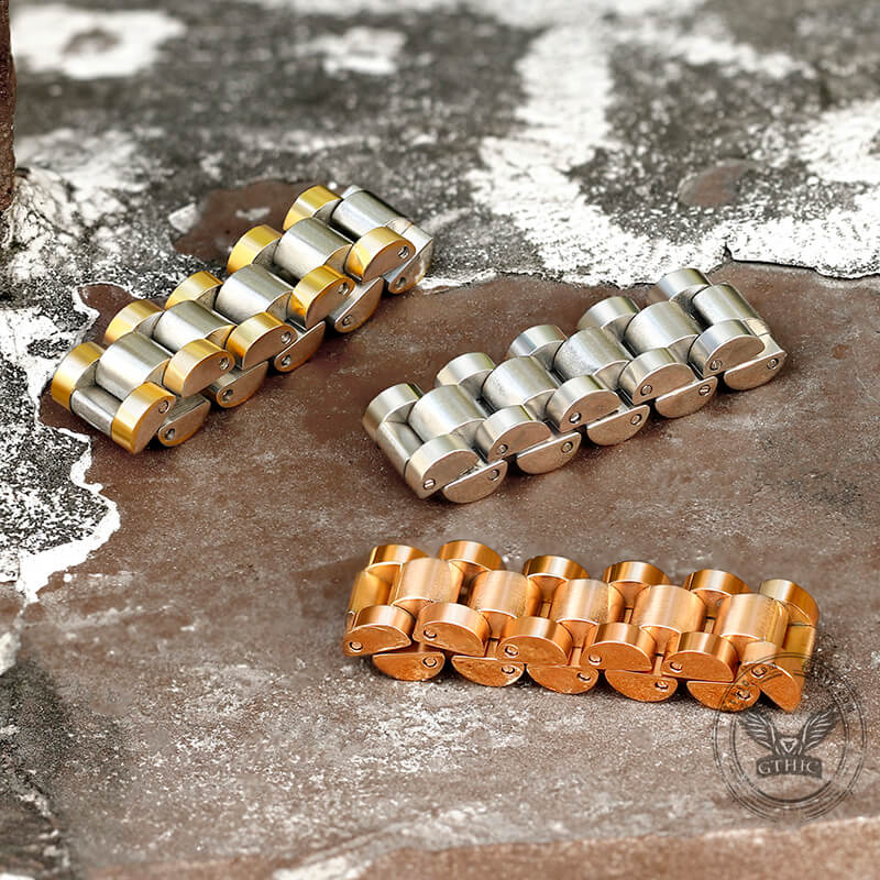 Minimalist Watch Chain Design Stainless Steel Ring