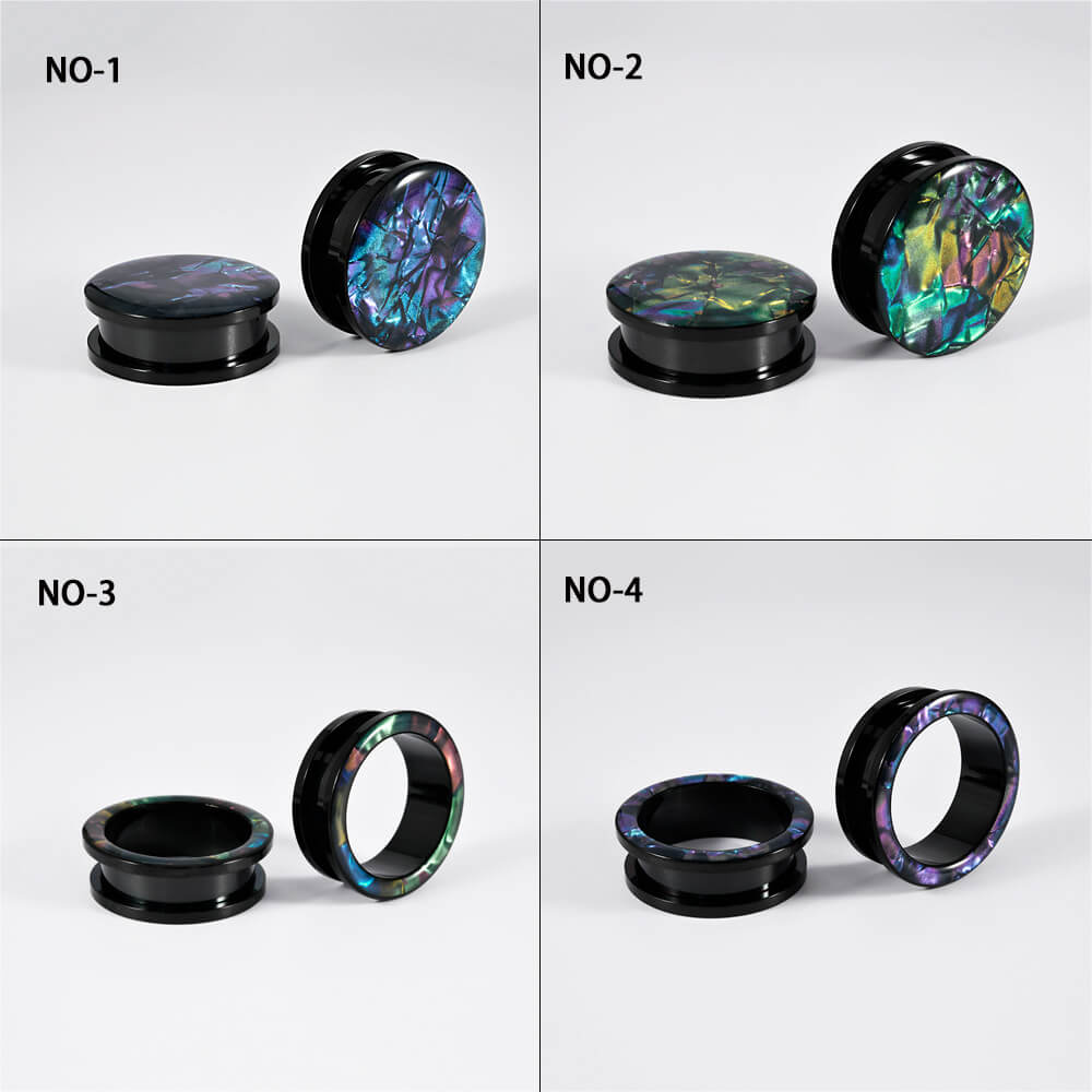 Mixed Color Shell Pulley Stainless Steel Ear Expansion Piercing | Gthic.com