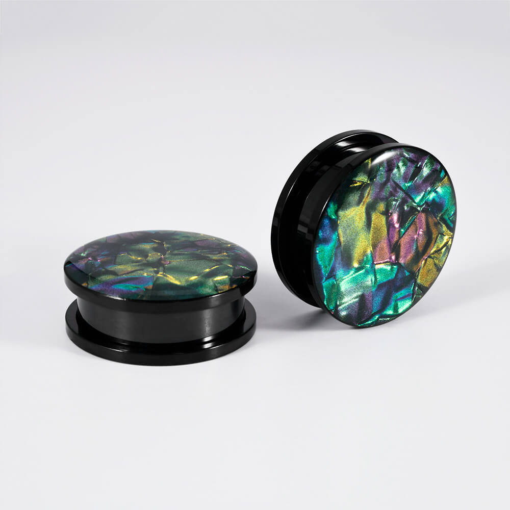 Mixed Color Shell Pulley Stainless Steel Ear Expansion Piercing | Gthic.com