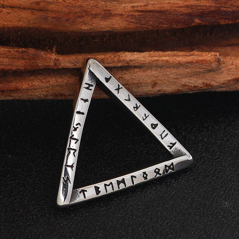 M Rune With Triangle Mobius Strip Runes Stainless Steel Viking Pendant – GTHIC