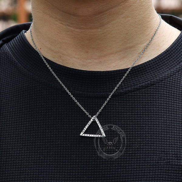 Mobius Strip Runes Stainless Steel Viking Pendant