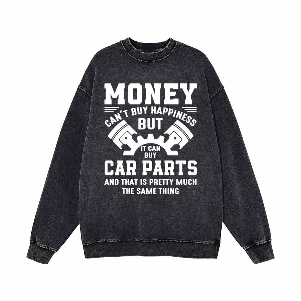 Money Can't Buy Happiness Funny Mechanic Sweatshirt 01 | Gthic.com