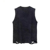 More Tattoos Less Anxiety Vintage Washed Vest Top
