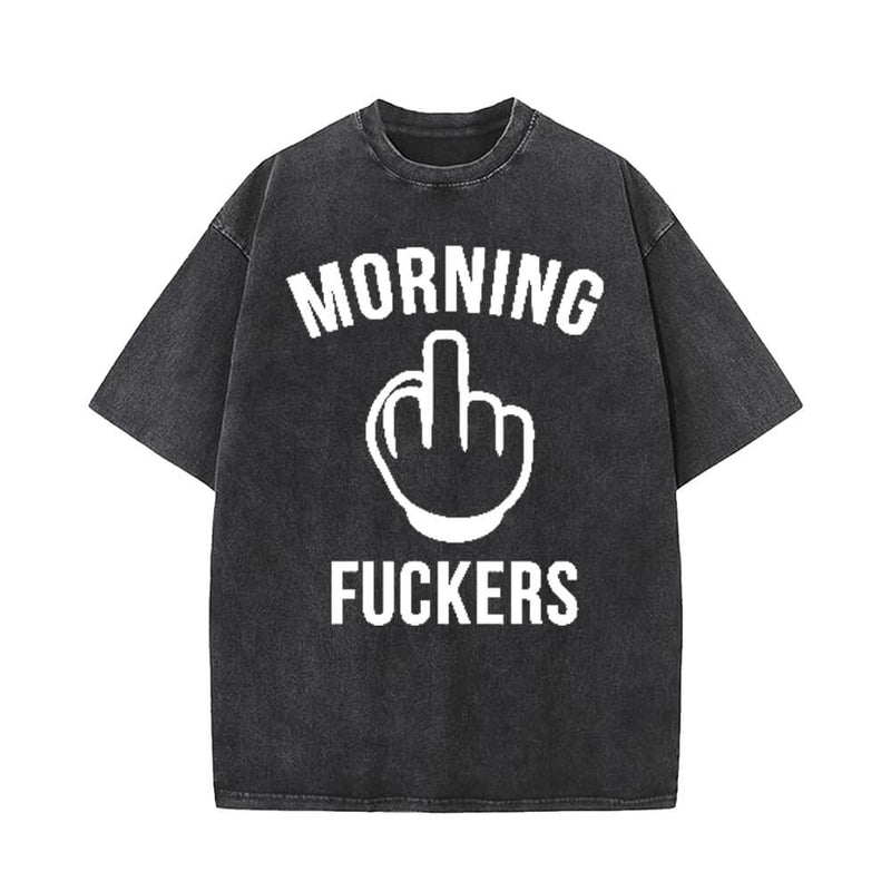 Morning Fuckers Vintage Washed T-shirt Vest