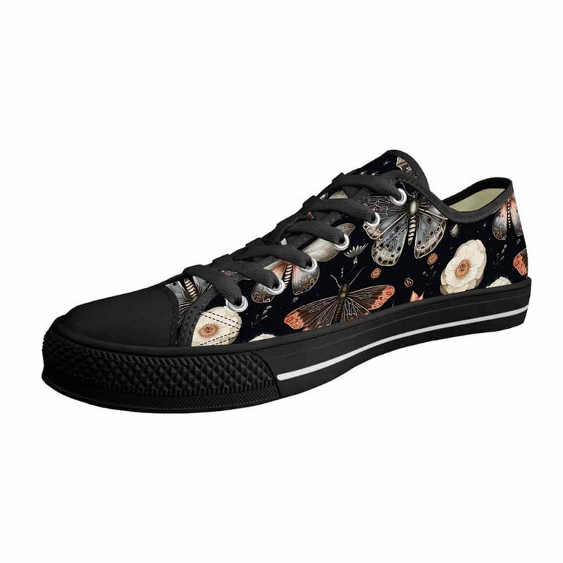 Moth And Butterfly Print Canvas Shoes | Gthic.com