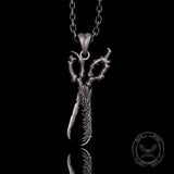 Movable Scissors Shaped Crocodile Sterling Silver Pendant | Gthic.com