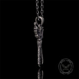 Movable Scissors Shaped Crocodile Sterling Silver Pendant