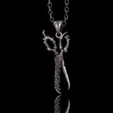 Movable Scissors Shaped Crocodile Sterling Silver Pendant | Gthic.com