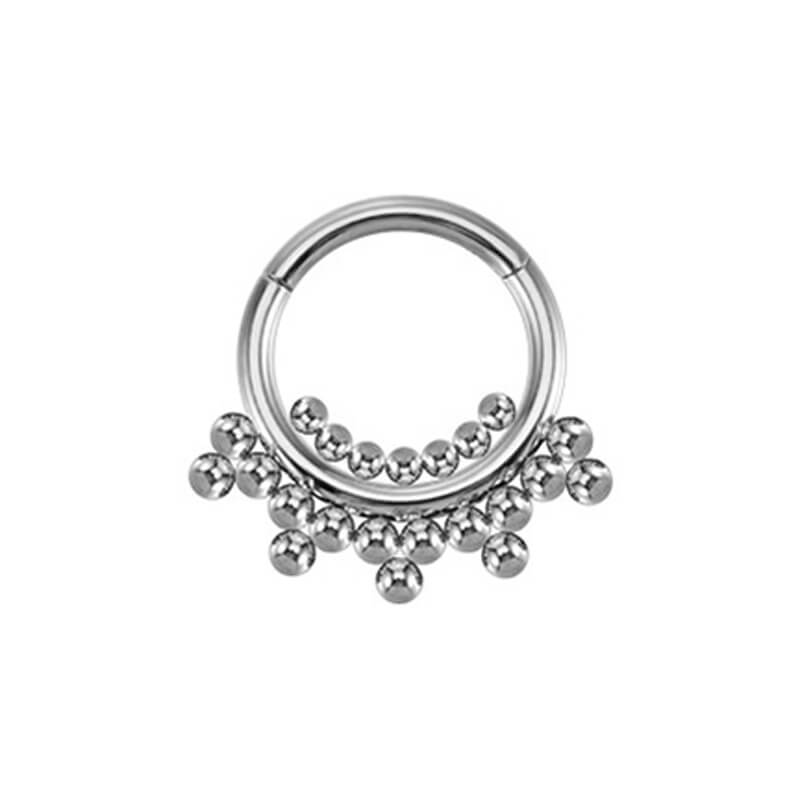 Multi-Bead Design G23 Titanium Piercing Nose Ring