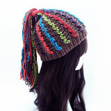 Multi-Colored Knitted Dreadlock Beanie Hat | Gthic.com
